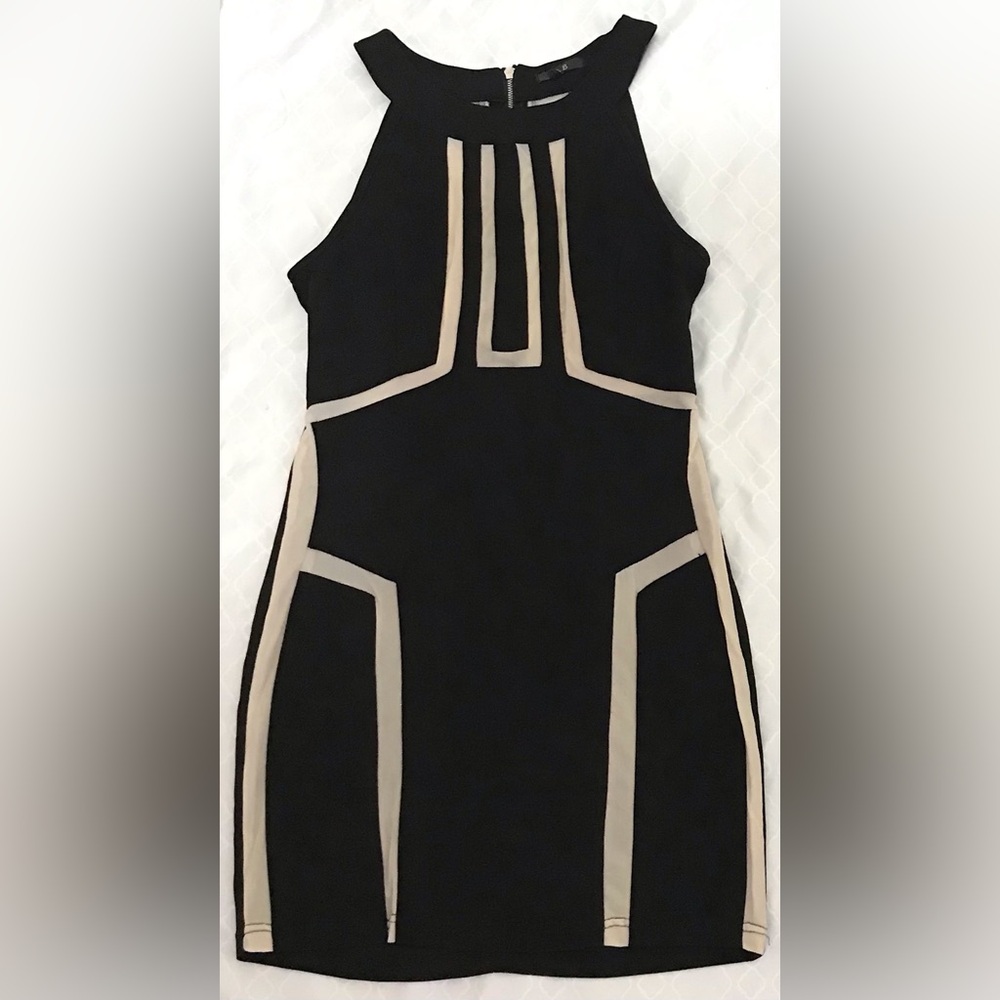 Elegant Black and Cream Women's Dress